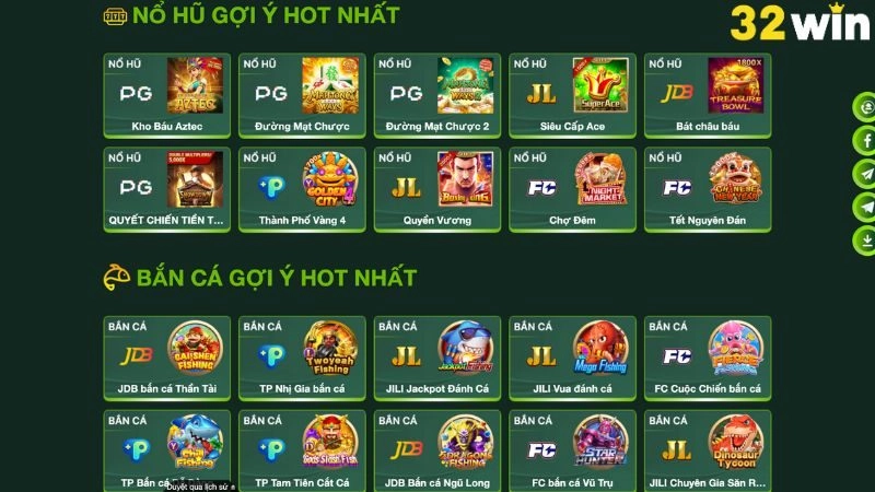 List game ấn tượng khó quên tại 32WIN