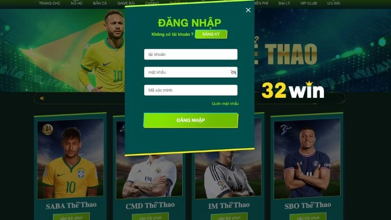 Hướng dẫn đăng nhập 32WIN